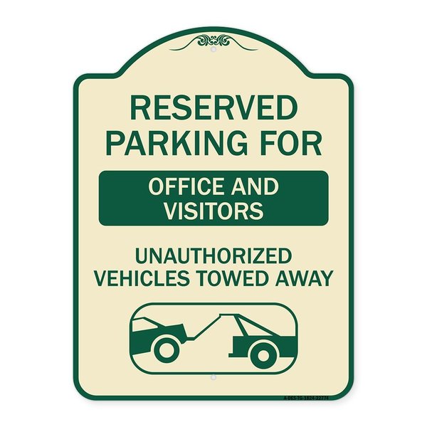Signmission Unauthorized Vehicles Towed Away Heavy-Gauge Aluminum Architectural Sign, 24" x 18", TG-1824-22774 A-DES-TG-1824-22774